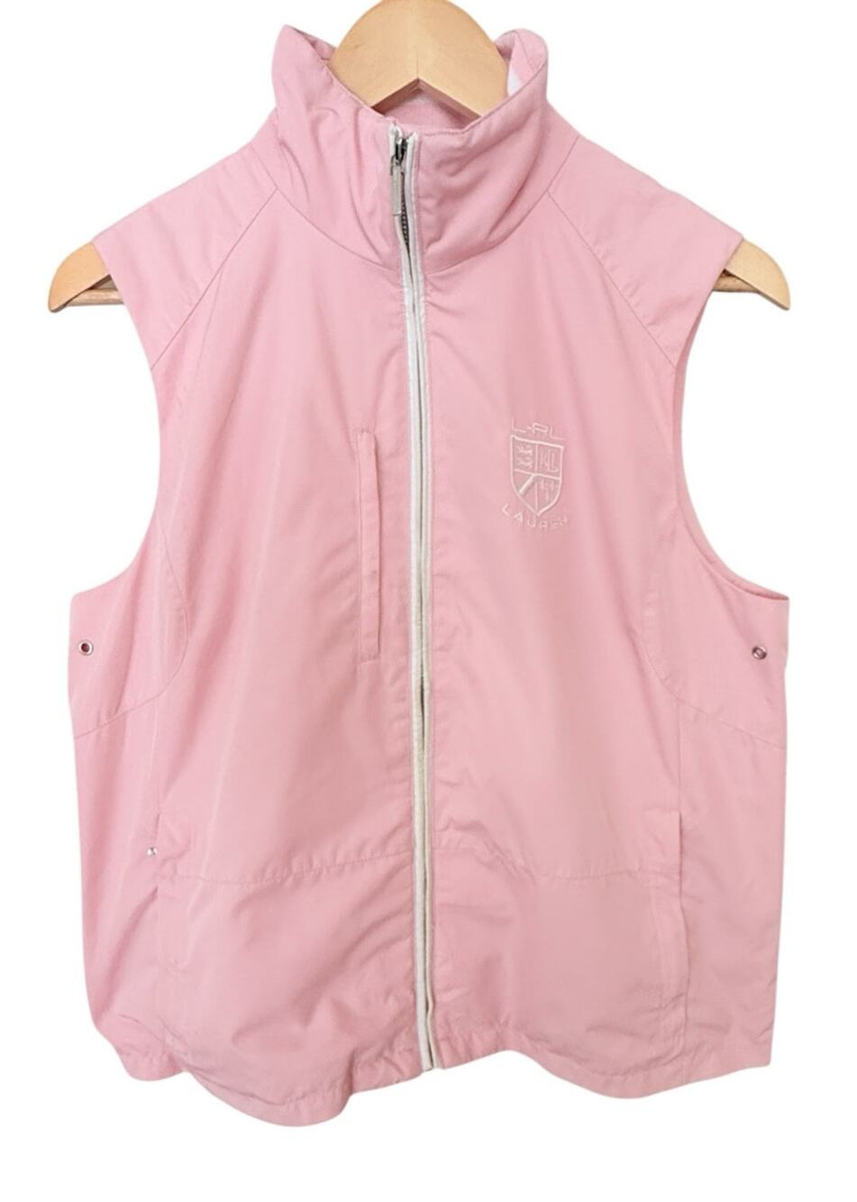 Lauren Ralph Lauren Pink Activewear Zip Up Vest Women’s Medium